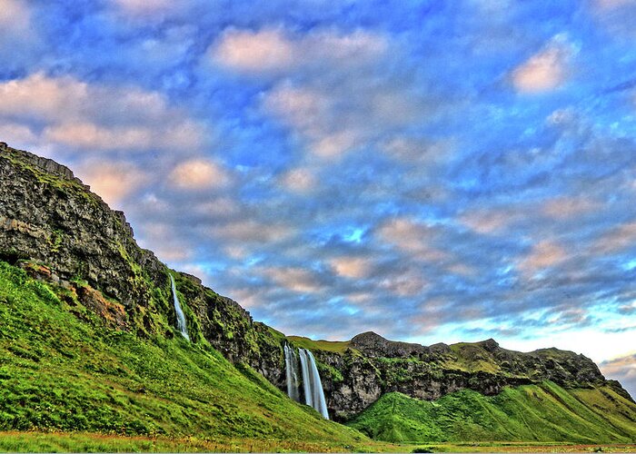 Hill Greeting Card featuring the photograph Waterfall Hill by Scott Mahon
