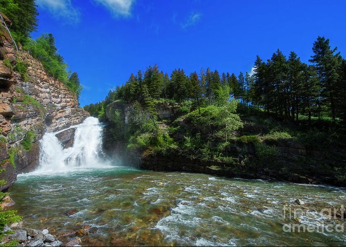 Water Greeting Card featuring the photograph Waterfalls Waterton CN by David Arment