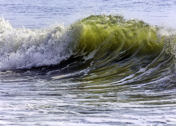 Sea Green Greeting Card featuring the photograph Wave#32 by WAZgriffin Digital