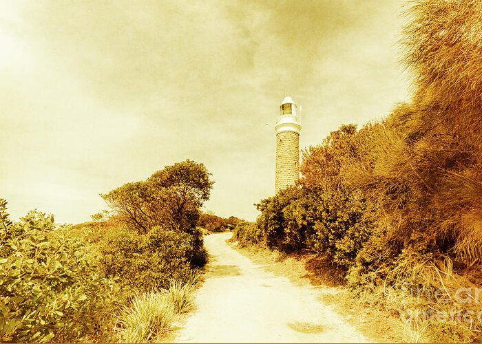 Faded Greeting Card featuring the photograph Wayback Beacon by Jorgo Photography
