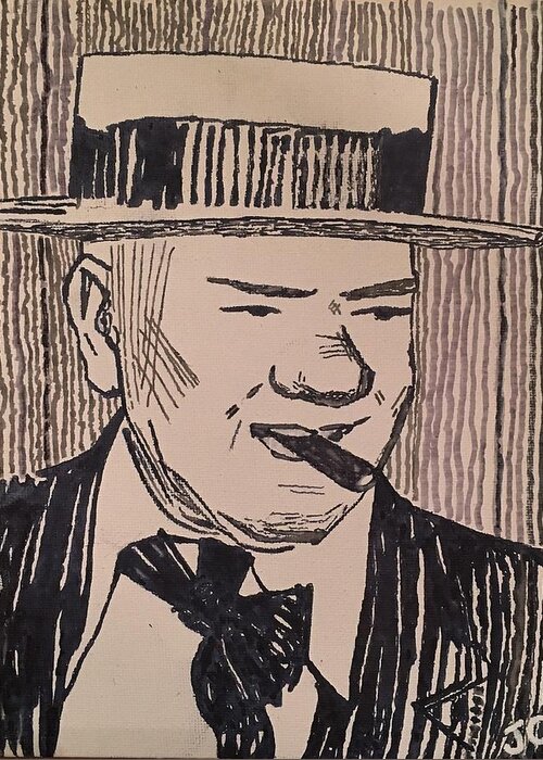 W.c. Fields Greeting Card featuring the painting W.C. Fields by John Cunnane