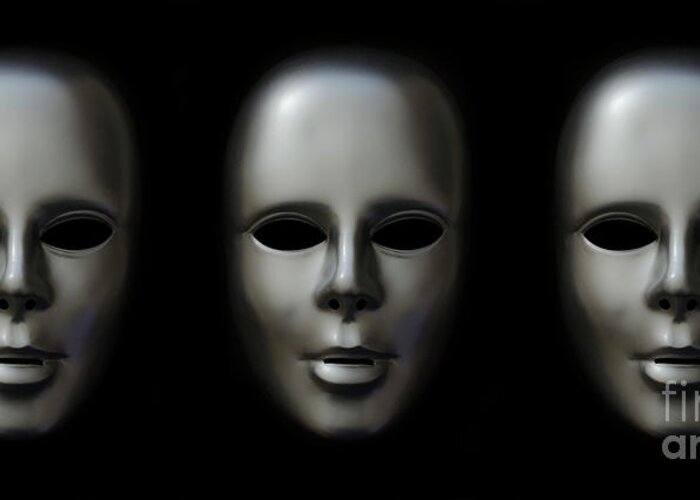 We All Wear Masks Greeting Card featuring the photograph We All Wear Masks by Bob Christopher