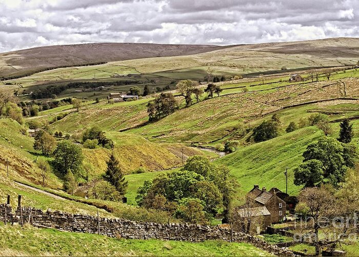 Weardale Greeting Card featuring the photograph Weardale Landscape by Martyn Arnold