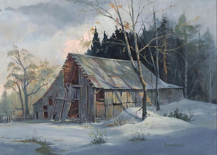 Michael Humphries Greeting Card featuring the painting Weathered Sunrise by Michael Humphries