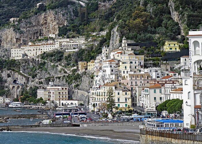 Amalfi Greeting Card featuring the photograph Welcome To Amalfi In Italy by Rick Rosenshein