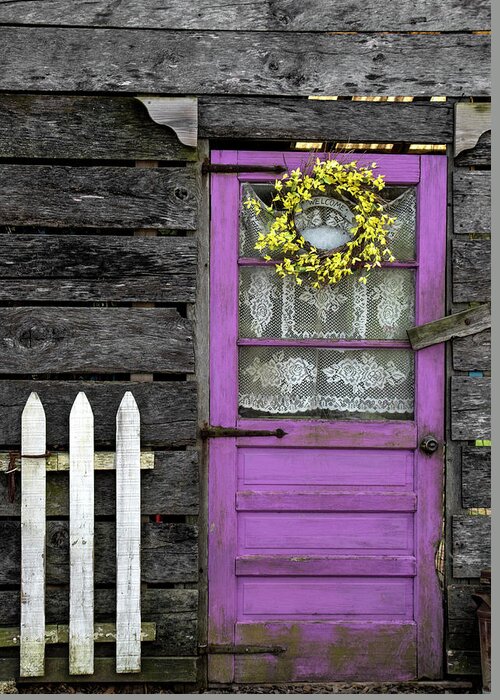 Cabin Greeting Card featuring the photograph Welcome to the Farm by Holly Ross