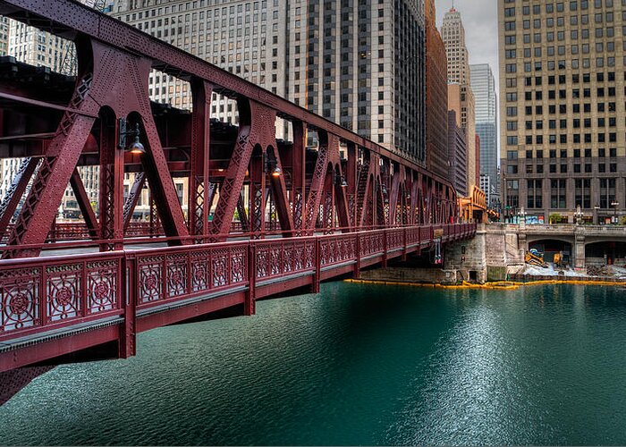 Chicago Greeting Card featuring the photograph Well Street Bridge, Chicago by Nisah Cheatham