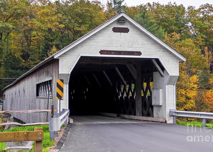West Dummerston Covered Bridge Greeting Card featuring the photograph West Dummerston Covered Bridge by Scenic Vermont Photography