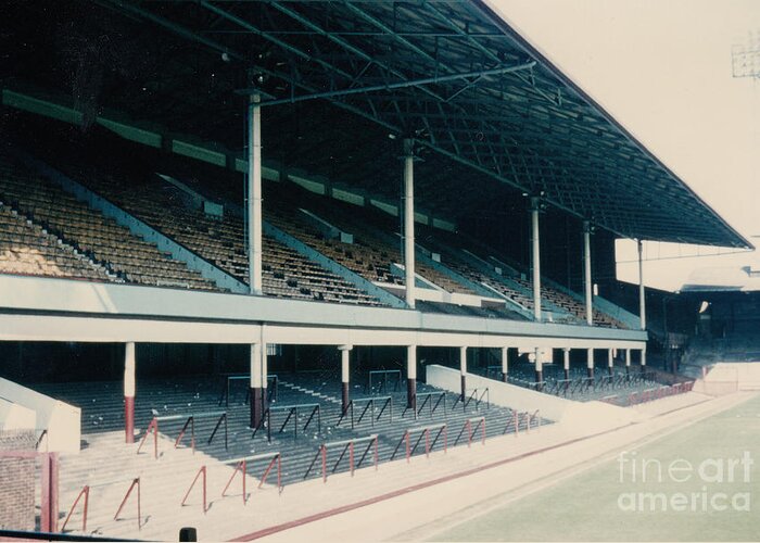 West Ham Greeting Card featuring the photograph West Ham - Upton Park - West Stand 2 -1970s by Legendary Football Grounds
