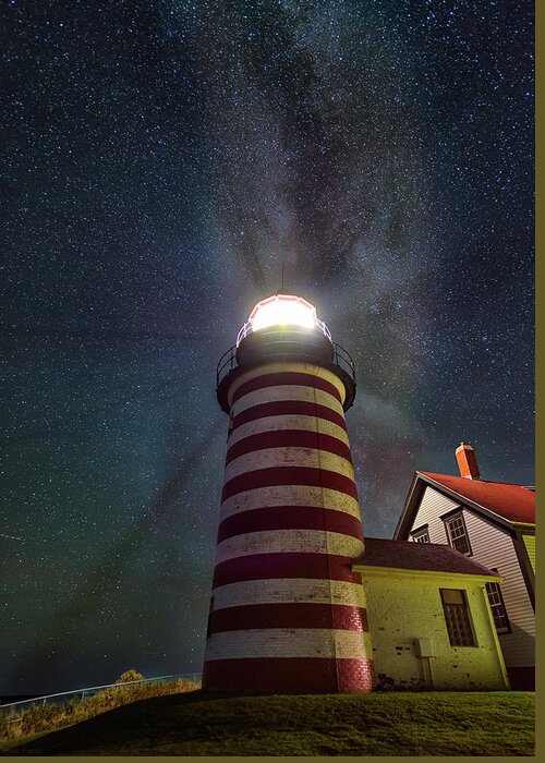 West Quoddy Head Lighthouse Greeting Card featuring the photograph West Quoddy by Mark Papke