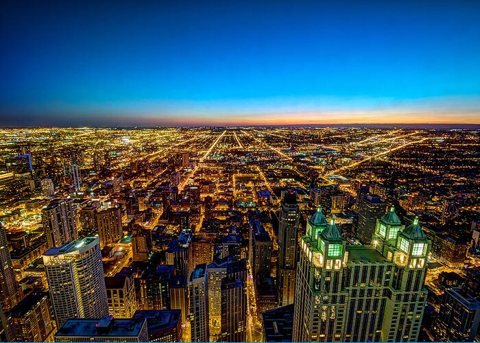 Chicago Greeting Card featuring the photograph West Side Sunset by Raf Winterpacht