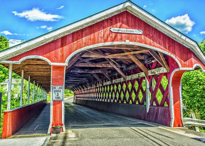Covered Bridge Greeting Card featuring the photograph West Swanzey Bridge by Gestalt Imagery