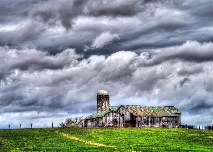 West Greeting Card featuring the photograph West Virginia Barn by Steve Zimic