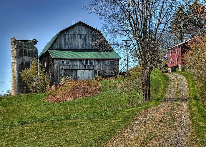 Barn Greeting Card featuring the photograph Western Pennsylvania Country Barn by Dyle  Warren