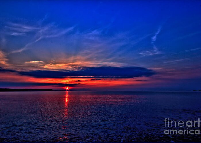 Seascape Greeting Card featuring the photograph When i'm feeling Blue by Stephen Melia