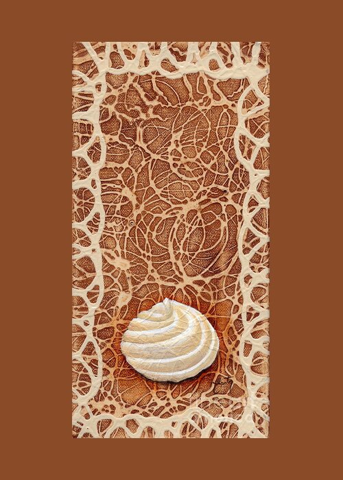 Painting Greeting Card featuring the painting White Chocolate Swirl by Daniela Easter