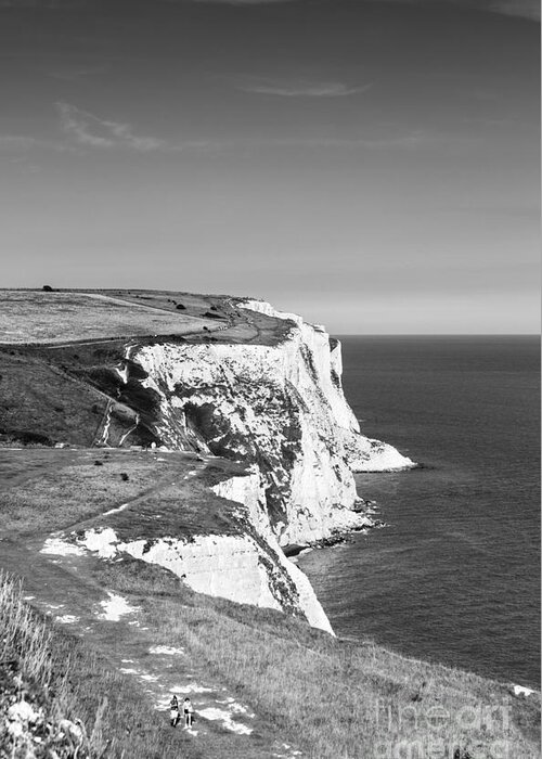 White Greeting Card featuring the photograph White Cliffs of Dover 1 by Ian Dagnall