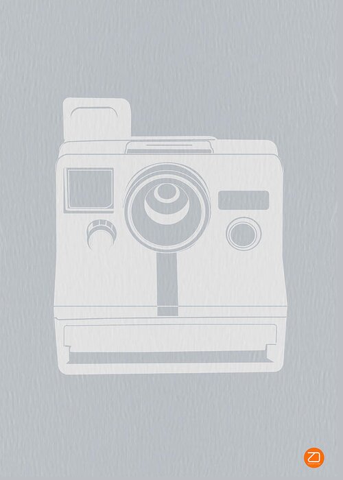 Polaroid Greeting Card featuring the photograph White Polaroid Camera by Naxart Studio