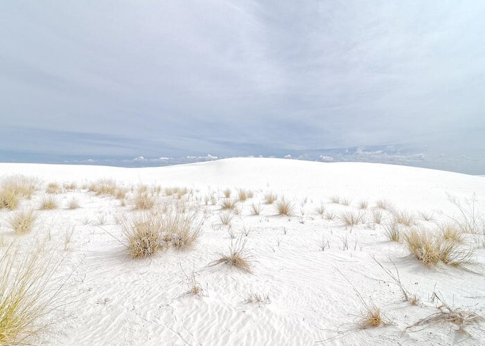 Darin Volpe Architecture Greeting Card featuring the photograph White Sand, Gray Sky - White Sands National Monument by Darin Volpe