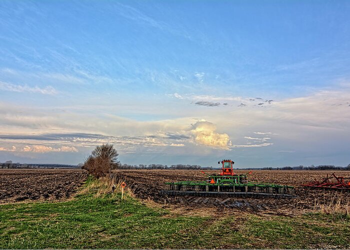 Tractor Greeting Card featuring the photograph Who'll Stop The Rain by Bonfire Photography