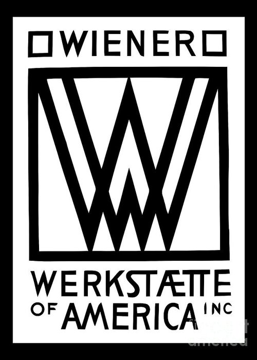 Wiener Greeting Card featuring the digital art Wiener Werkstaette of America by Heidi De Leeuw