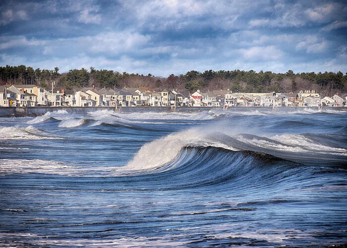 New Hampshire Greeting Card featuring the photograph Wild Seas by Tricia Marchlik