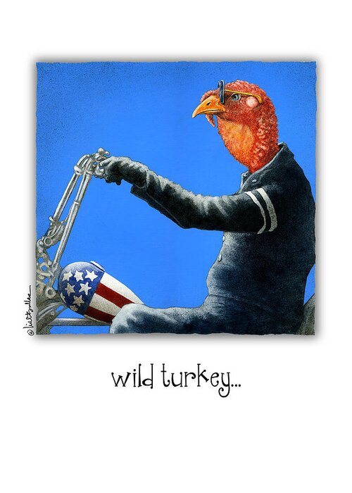 Will Bullas Greeting Card featuring the painting Wild Turkey... by Will Bullas