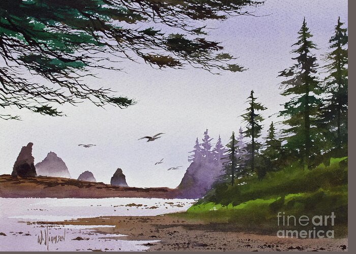 Wilderness Painting Greeting Card featuring the painting Wilderness Sanctuary by James Williamson
