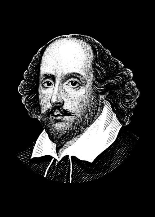 William Shakespeare Greeting Card featuring the digital art William Shakespeare - The Bard by War Is Hell Store