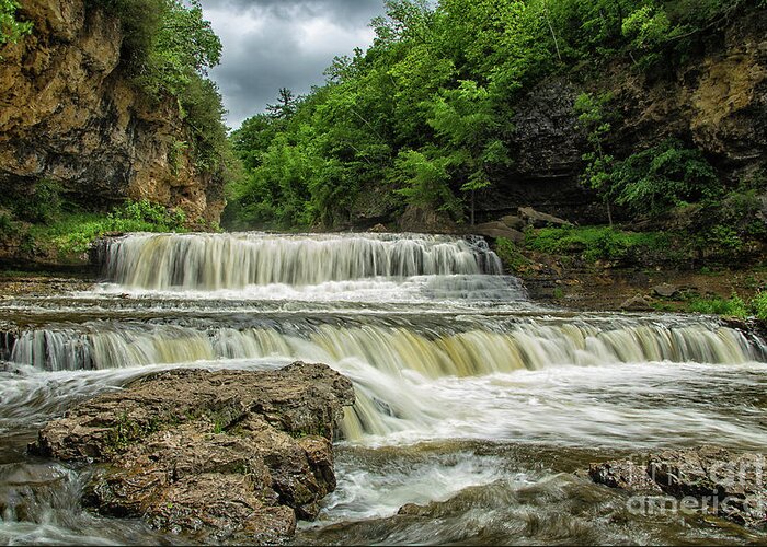Waterfalls Greeting Card featuring the photograph Willow Falls Willow River State Park Hudson Wisconsin by Wayne Moran