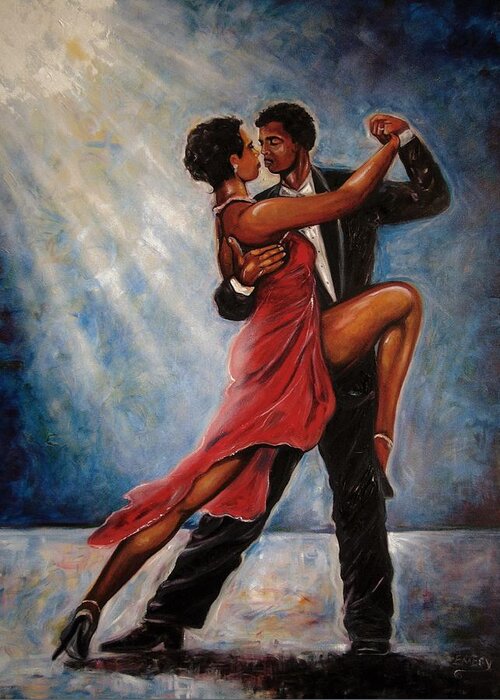 Dances Art Greeting Card featuring the painting Steppin In Chicago by Emery Franklin