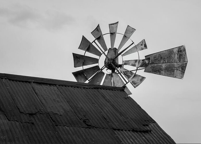 Jermone Greeting Card featuring the photograph Windmill I BW by David Gordon