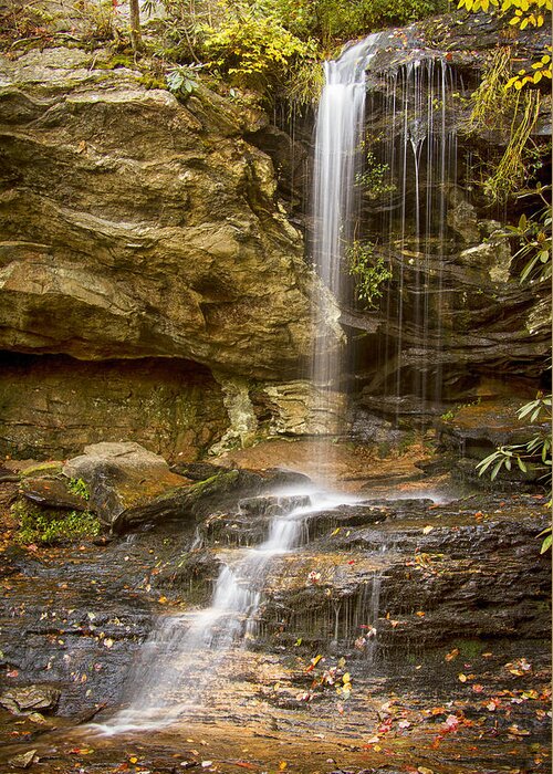Window Falls Greeting Card featuring the photograph Window Falls in Hanging Rock State Park by Bob Decker