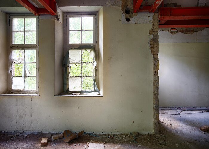 Ghost Town Greeting Card featuring the photograph Window Light Abandoned Building by Dirk Ercken