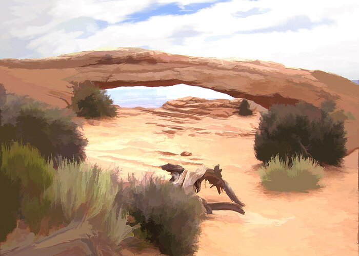 Window Greeting Card featuring the digital art Window On The Valley by Gary Baird