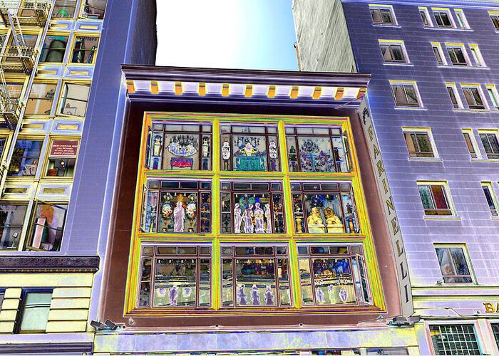 Windows Greeting Card featuring the photograph Windows on Exibitions by Tom Kelly
