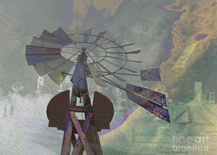 Windmills Greeting Card featuring the photograph Ghosts from the Past by Kathie Chicoine