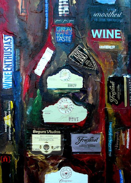 Winery Greeting Card featuring the painting Wine Enthusiast by Patti Schermerhorn