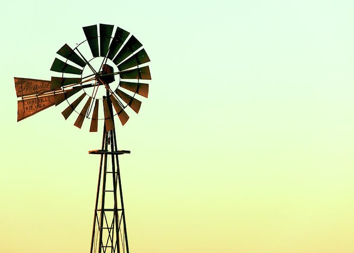 Windmill Greeting Card featuring the photograph Winmill Tint by Todd Klassy
