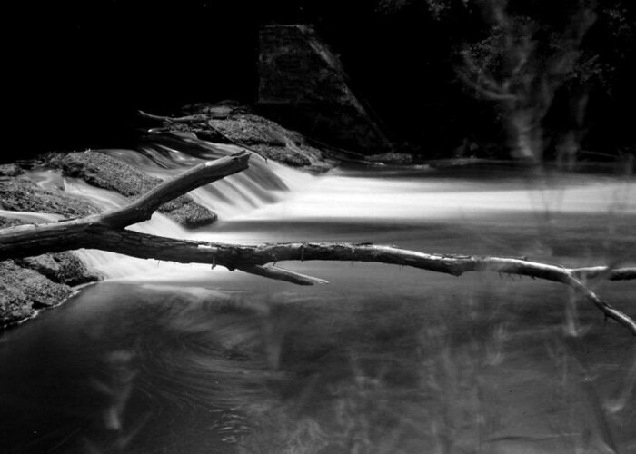 Monochrome Greeting Card featuring the photograph Winooski River by Brent Gould