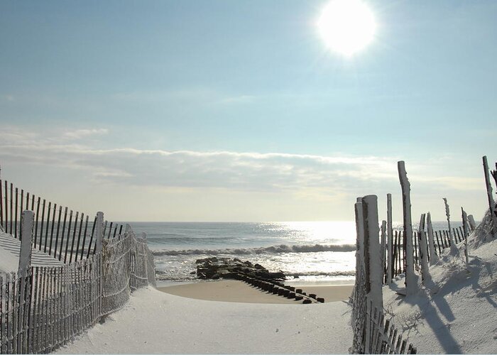 Ocean Snow Greeting Card featuring the photograph Winter 10 by Joyce StJames