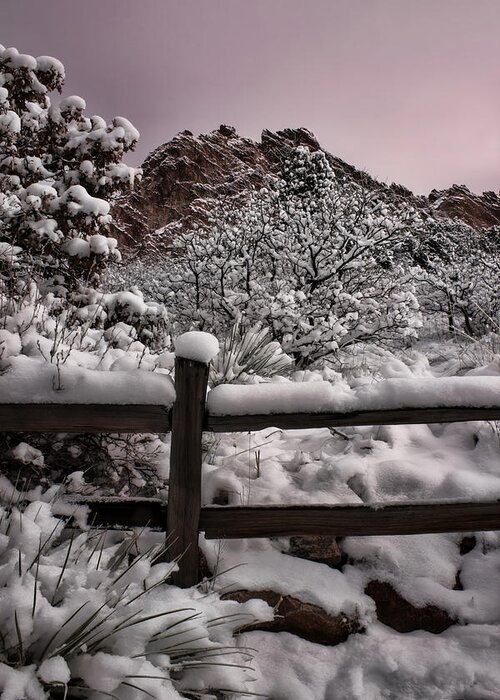 Beautiful Greeting Card featuring the photograph Winter At Garden of the Gods by Ellen Heaverlo