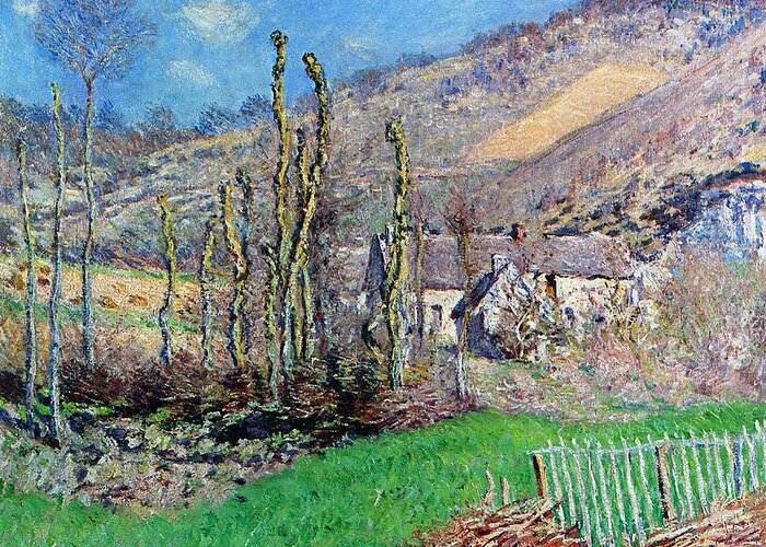 Winter At The Val De Falaise Greeting Card featuring the painting Winter at the Val de Falaise by Claude Monet