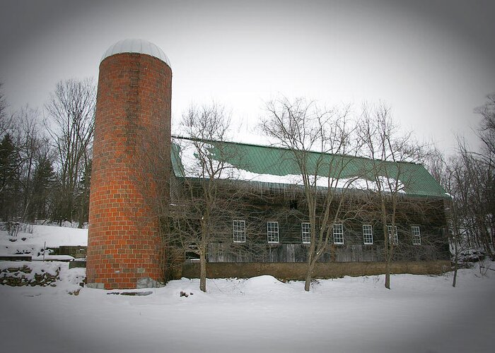 Barn Greeting Card featuring the photograph Winter Barn by Tom Reynen