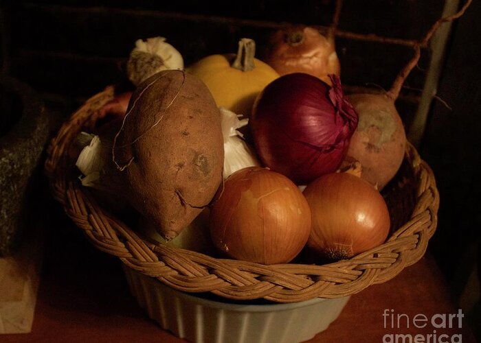 Vegetables Greeting Card featuring the photograph Winter Basket by Alice Mainville