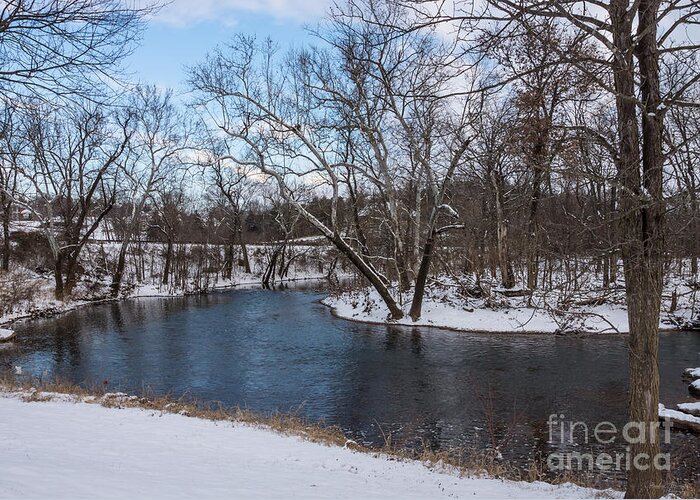 Ozarks Greeting Card featuring the photograph Winter Blue James River by Jennifer White