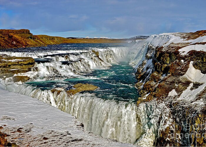 Iceland Greeting Card featuring the photograph Winter Gullfoss by Michael Cinnamond