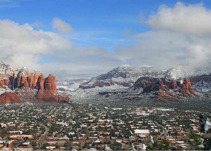 Sedona Greeting Card featuring the photograph Winter Morning by Gary Kaylor
