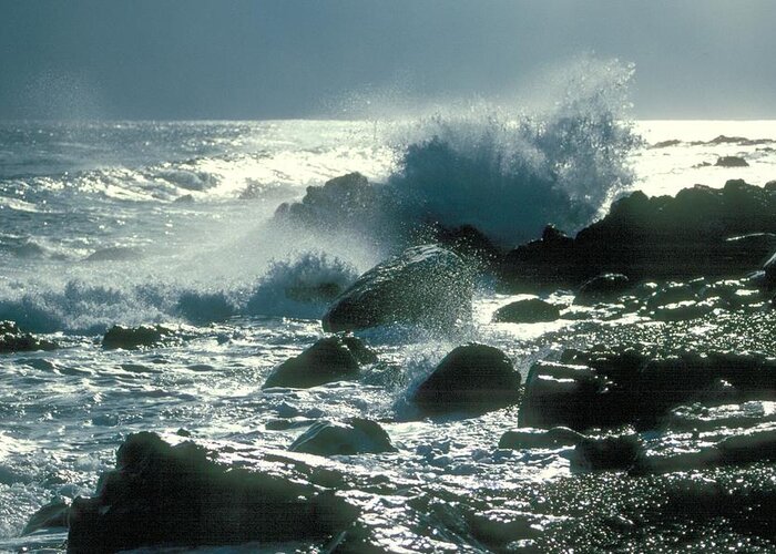 Sea Waves Greeting Card featuring the photograph Winter Storm by Douglas Pike