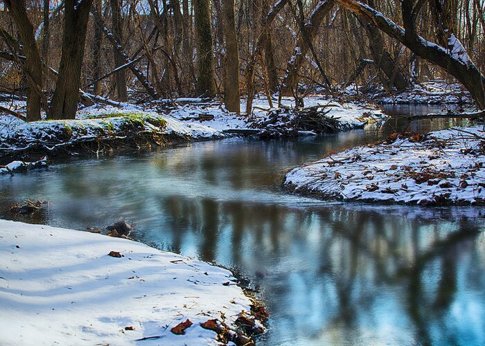 Winter Stream Greeting Card featuring the photograph Winter Stream, PA by John Daly